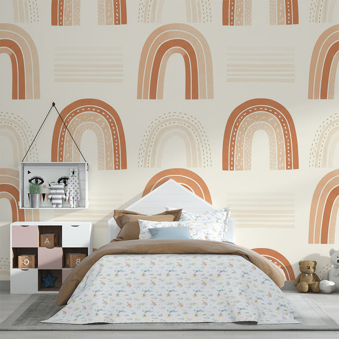 Tapet de cameră pentru bebeluși | Mini curcubeie moi