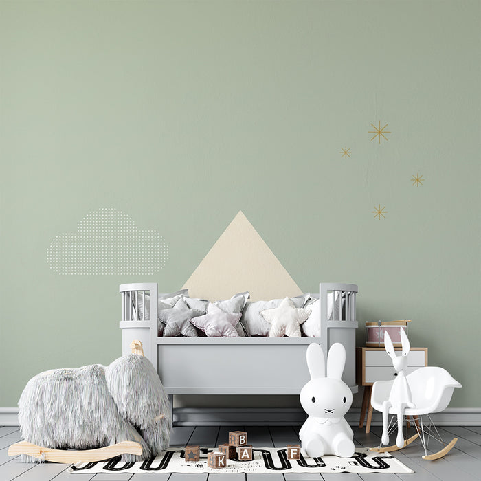 Tapet barnerom | Myk fjell og stjernehimmel