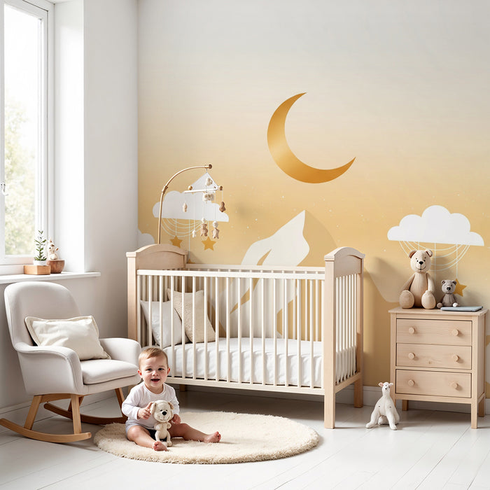 Papier de parede izby pre bábätká | Zlaté hory a hviezdne oblaky