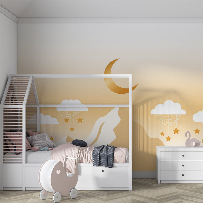 Papier de parede izby pre bábätká | Zlaté hory a hviezdne oblaky