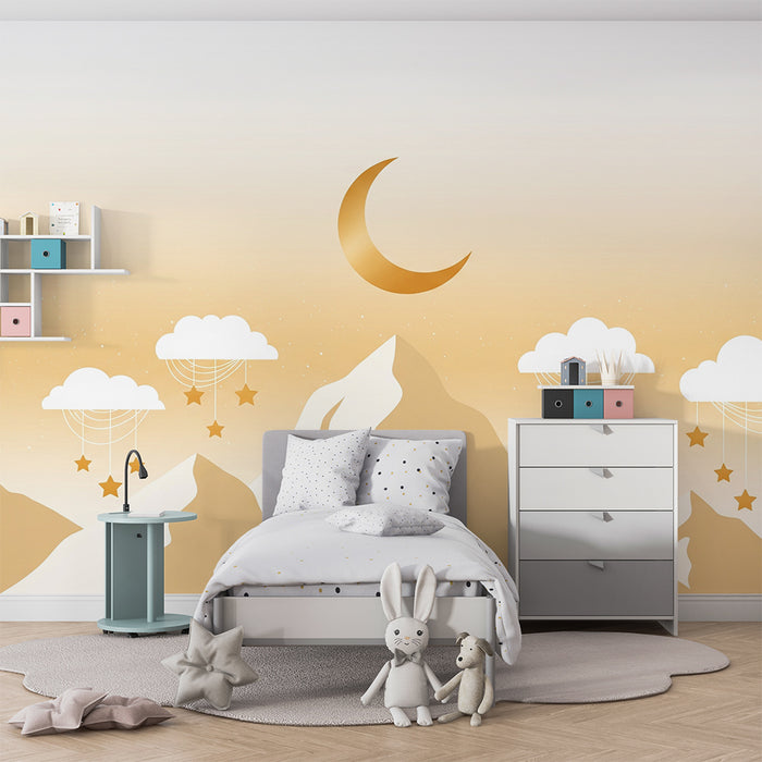 Papier de parede izby pre bábätká | Zlaté hory a hviezdne oblaky