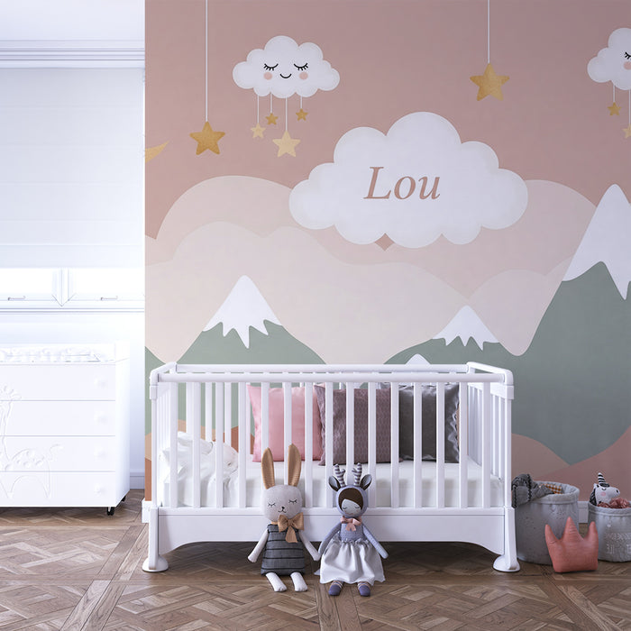 Papier de parede izba bábätka | Jemné hory a oblaky Lou
