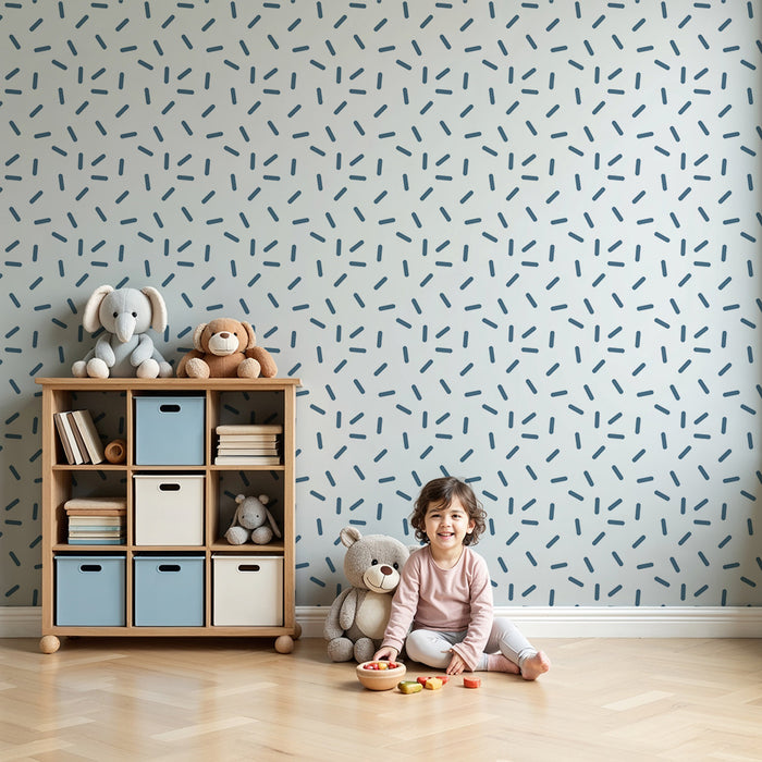 Tapet pentru camera copilului | Model abstract cu linii delicate și moderne