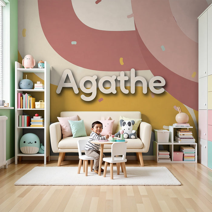 Tapete za dječju sobu | Apstraktni uzorci u nježnim i igračkim bojama