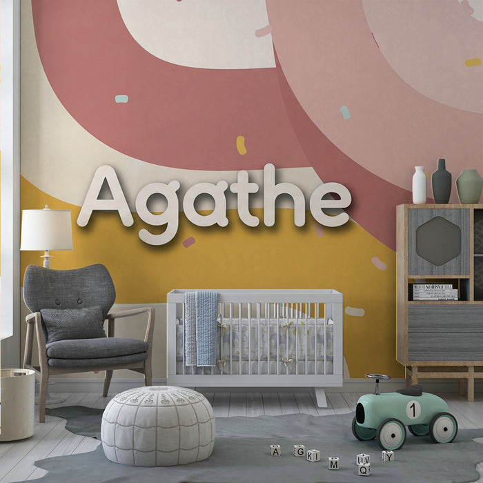 Tapete za dječju sobu | Apstraktni uzorci u nježnim i igračkim bojama