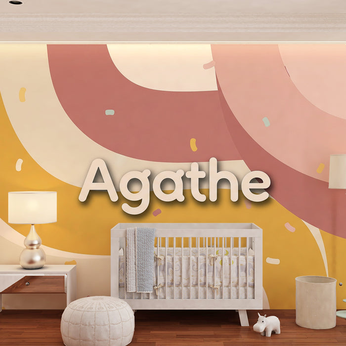 Tapete za dječju sobu | Apstraktni uzorci u nježnim i igračkim bojama