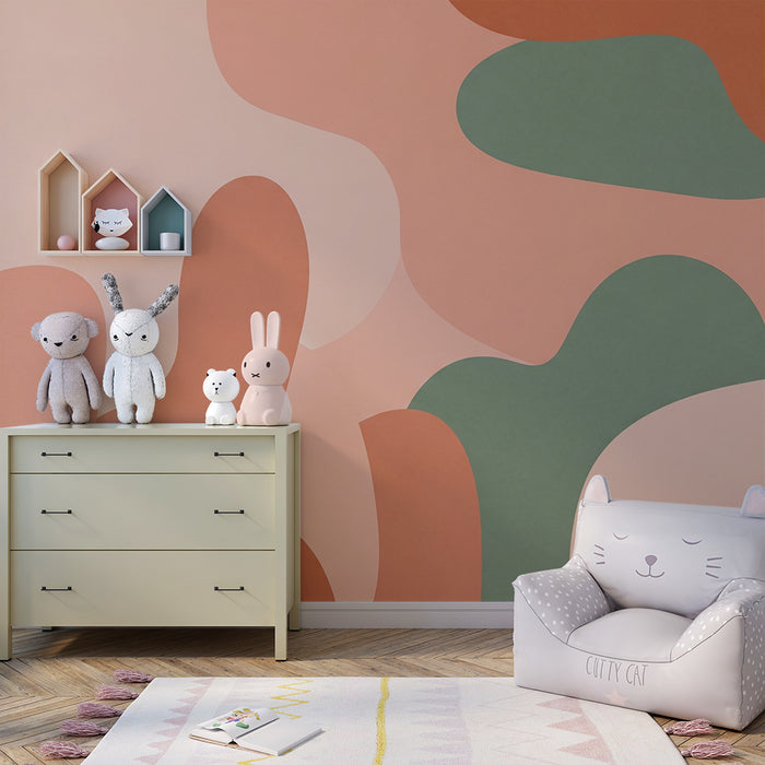 Tapete za bebe sobu | Apstraktni uzorci u nježnim i umirujućim tonovima