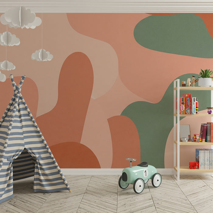 Tapete za bebe sobu | Apstraktni uzorci u nježnim i umirujućim tonovima