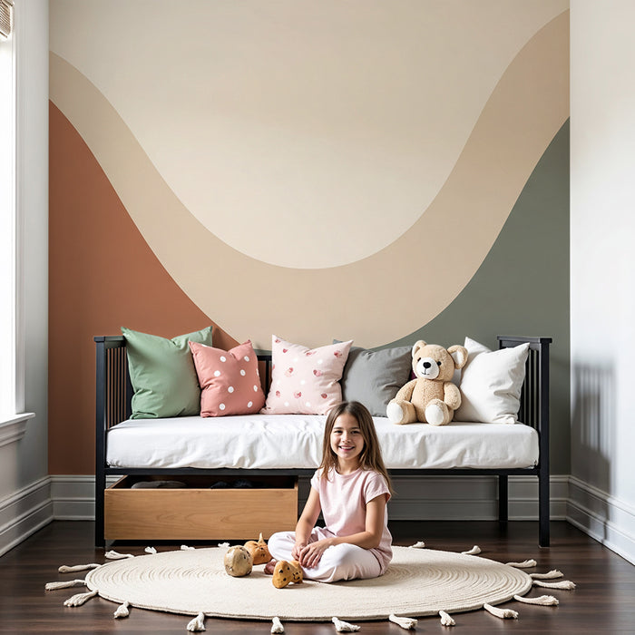 Baby room wallpaper | Soft and harmonious abstract patterns