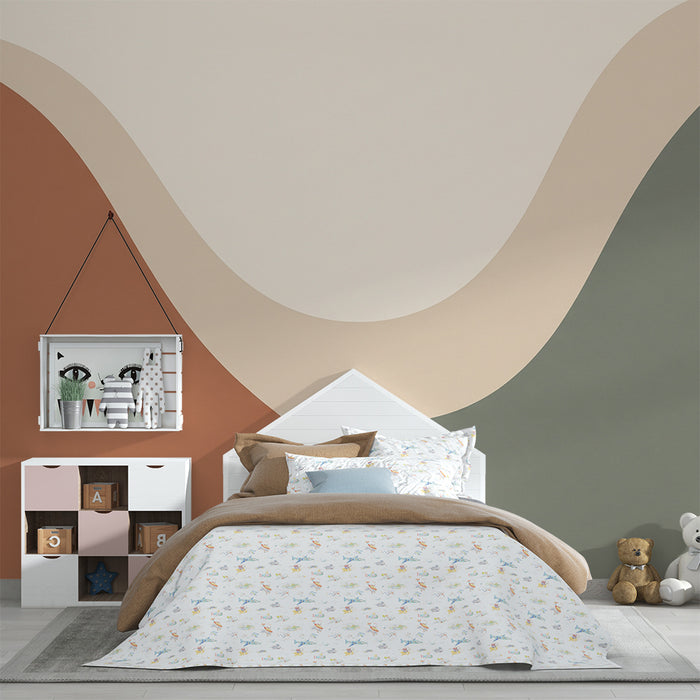 Baby room wallpaper | Soft and harmonious abstract patterns