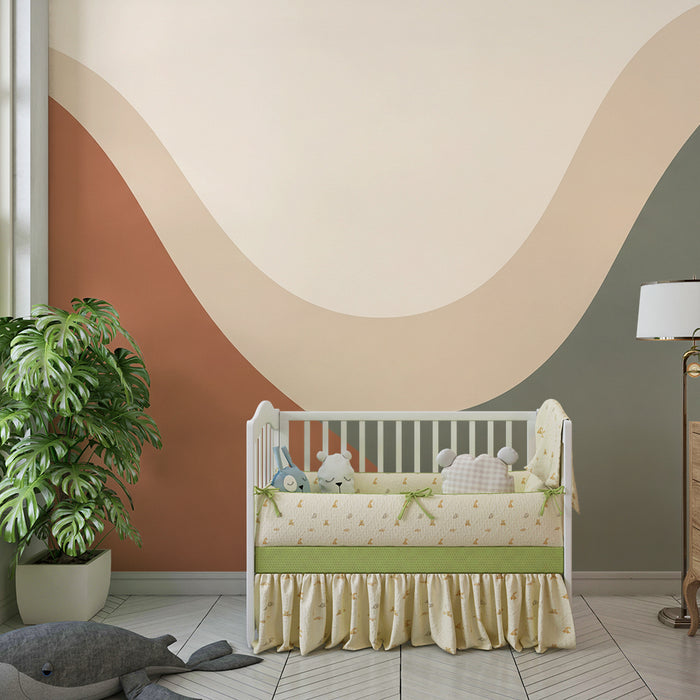 Baby room wallpaper | Soft and harmonious abstract patterns
