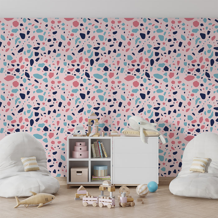 Paberi tapeet beebitoa jaoks | Värvilised ja lõbusad mustrid roosa taustal