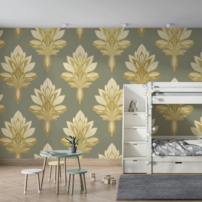 Tapety dla dzieci | Eleganckie motywy kwiatowe na delikatnym tle