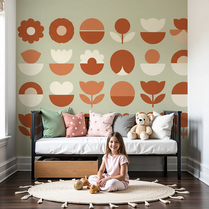 Papier de parede izby pre bábätká | Moderné a upokojujúce kvetinové motívy