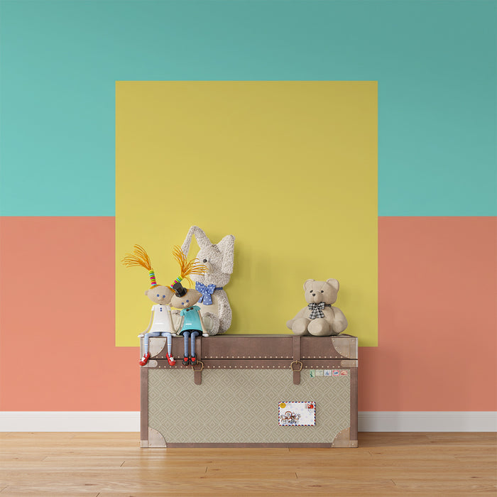 Papel pintado para habitación infantil | Diseños geométricos de colores vivos