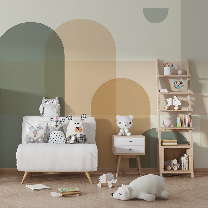 Barntapet | Geometriska bågar mönster