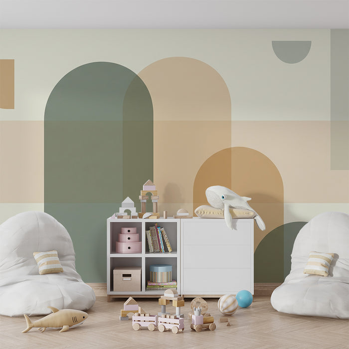 Barntapet | Geometriska bågar mönster