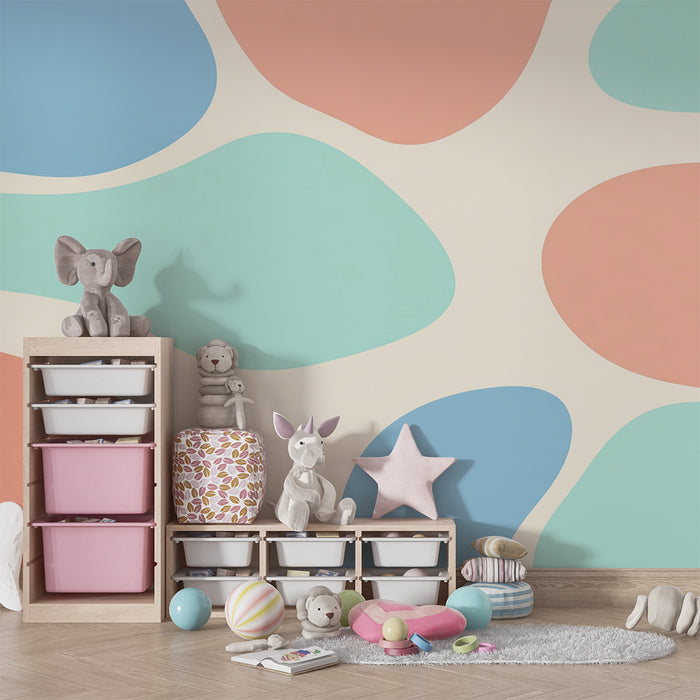 Nursery Wallpaper | Soft Pastel Organic Patterns for a Gentle Ambiance