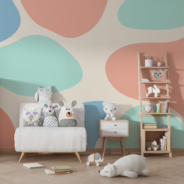 Nursery Wallpaper | Soft Pastel Organic Patterns for a Gentle Ambiance
