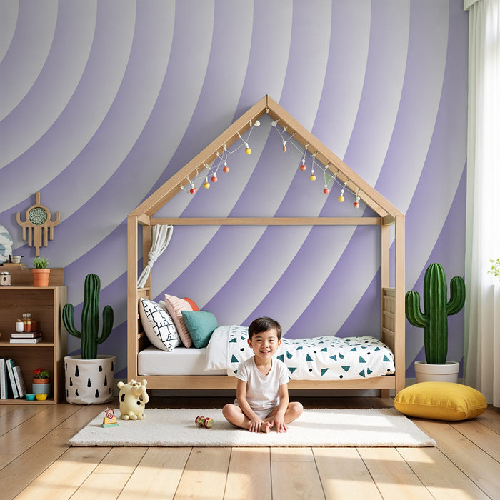 Barntapet | Mjuka vågor i lila