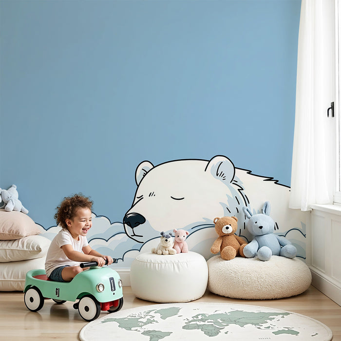 Barntapet | Sovande isbjörn bland molnen