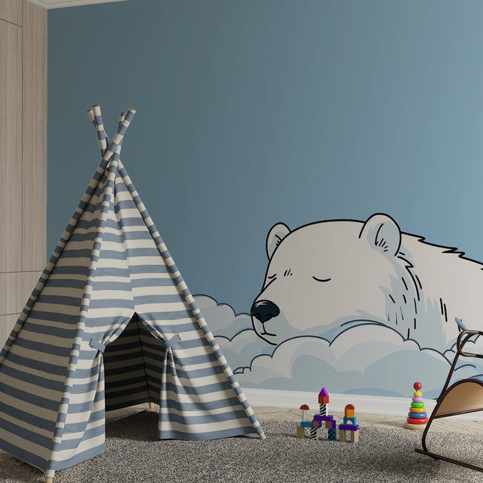 Barntapet | Sovande isbjörn bland molnen