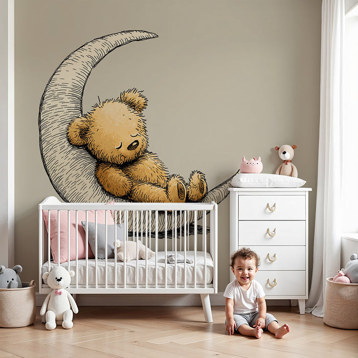 Barntapet | Sovande björn på en månskära