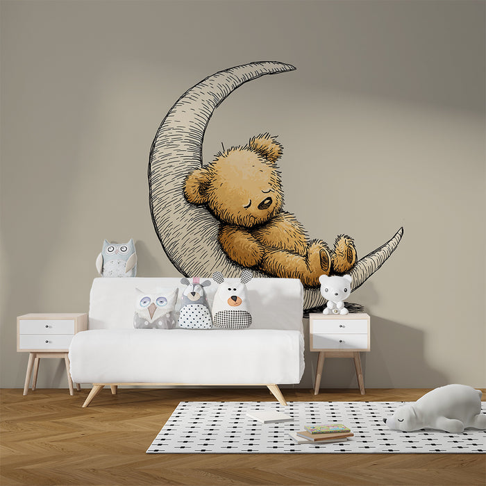Barntapet | Sovande björn på en månskära