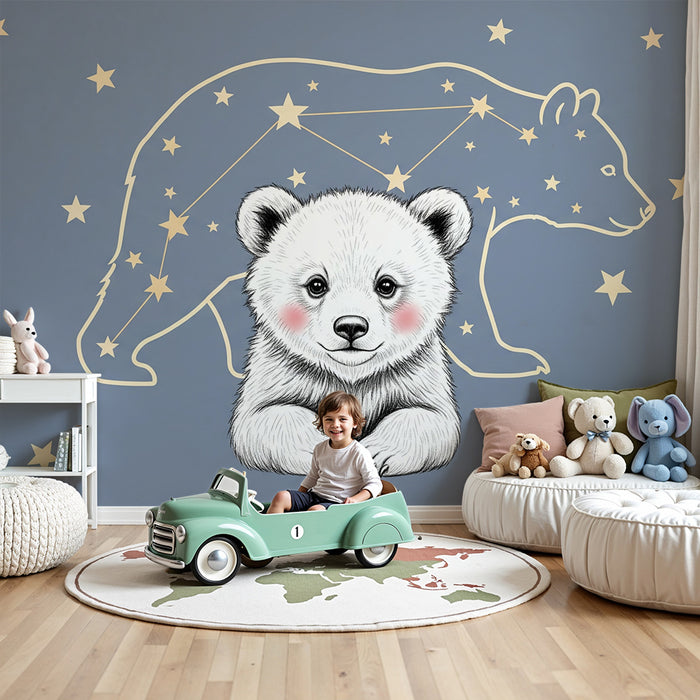 Barntapet | Björn och stjärnbeströdda konstellationer