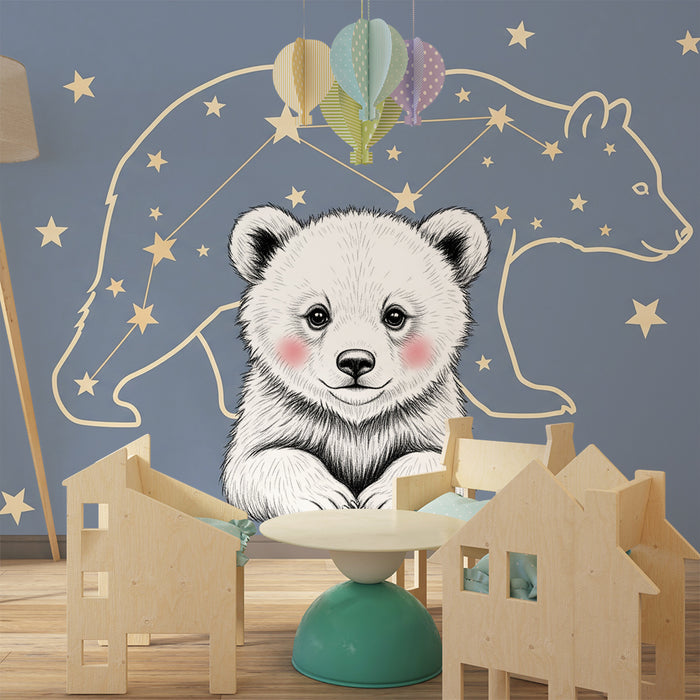 Barntapet | Björn och stjärnbeströdda konstellationer