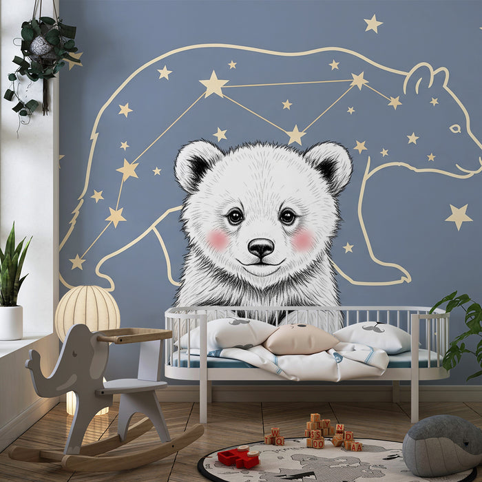 Barntapet | Björn och stjärnbeströdda konstellationer