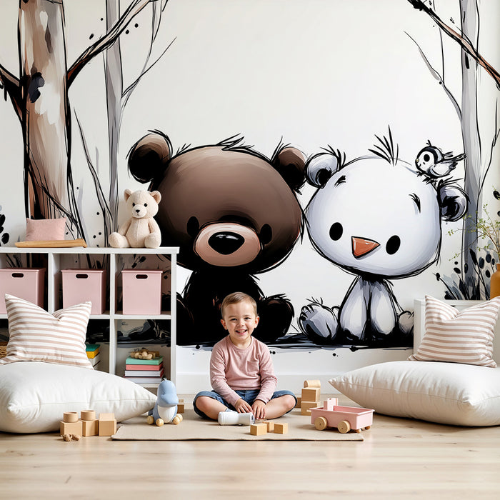 Papel de parede quarto bebê | Мечета и приятели в гората