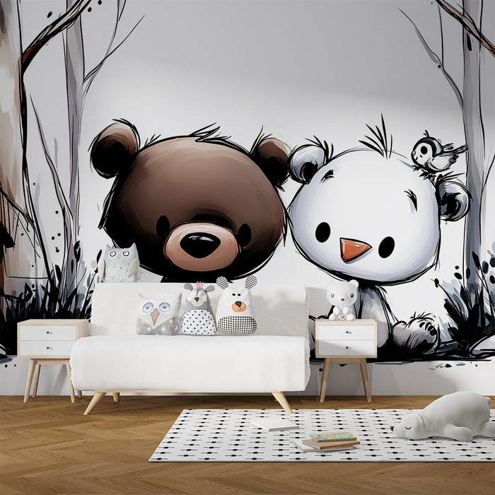 Papel de parede quarto bebê | Мечета и приятели в гората