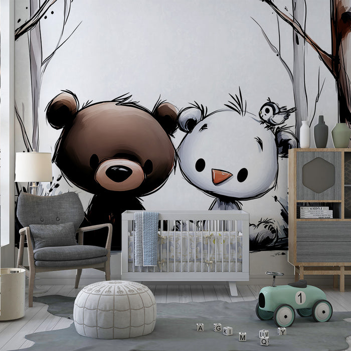 Papel de parede quarto bebê | Мечета и приятели в гората