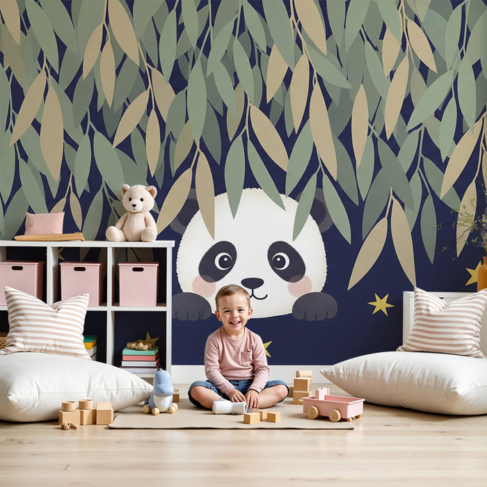 Barntapet | Nyfiken panda under stjärnorna