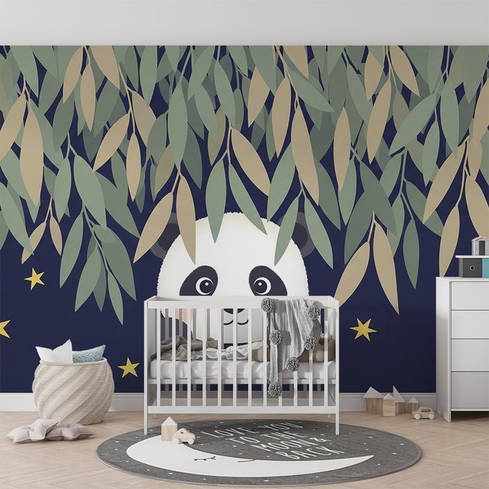 Barntapet | Nyfiken panda under stjärnorna