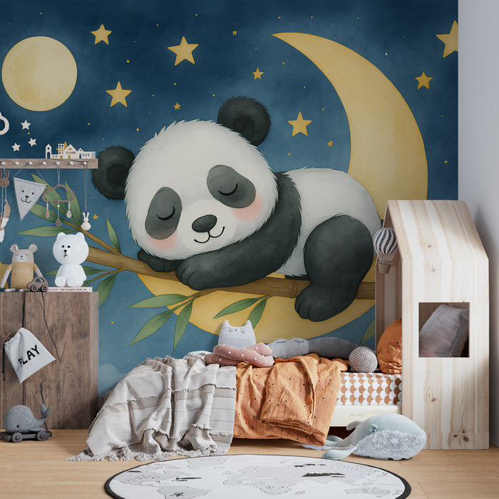 Barntapet | Sovande panda under stjärnorna