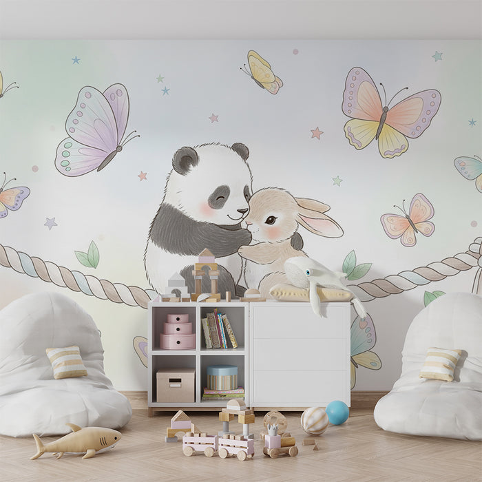 Barntapet | Panda och kanin i harmoni
