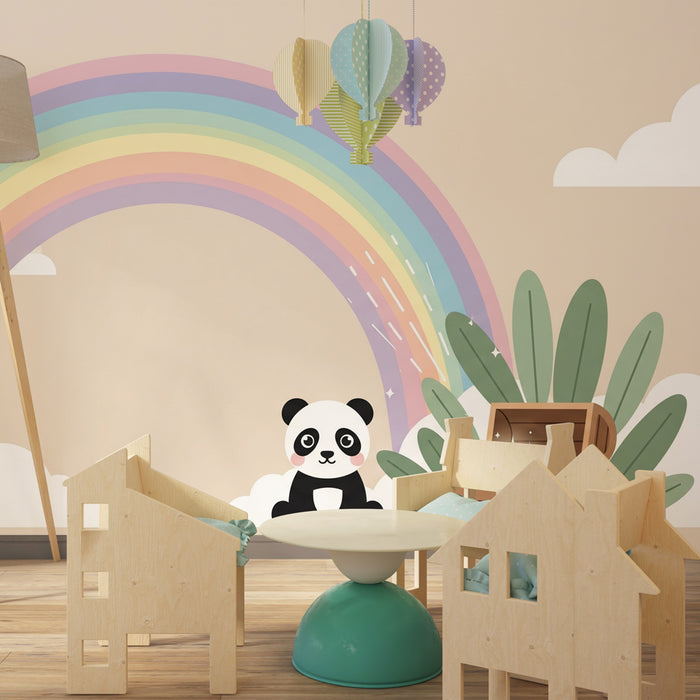 Paberi tapeet beebi tuba | Armas panda vikerkaare all
