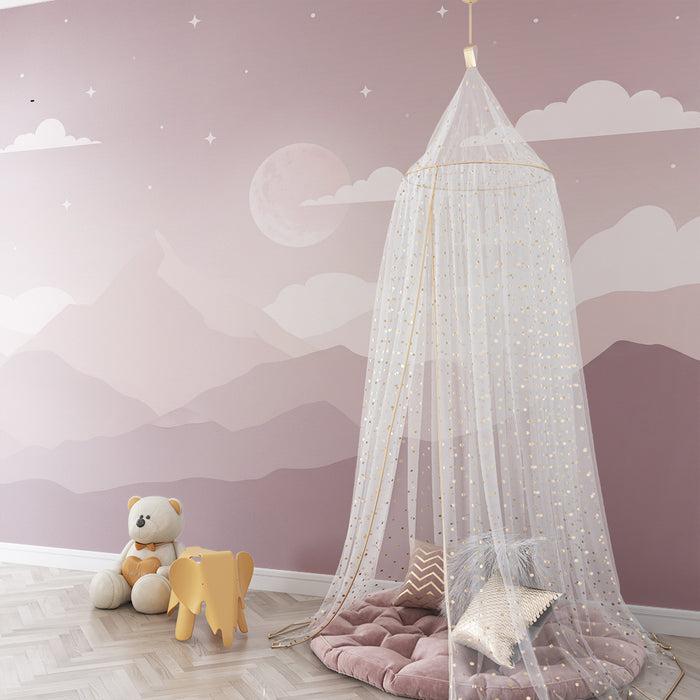 Barntapet | Mjukt och stjärnklart bergslandskap