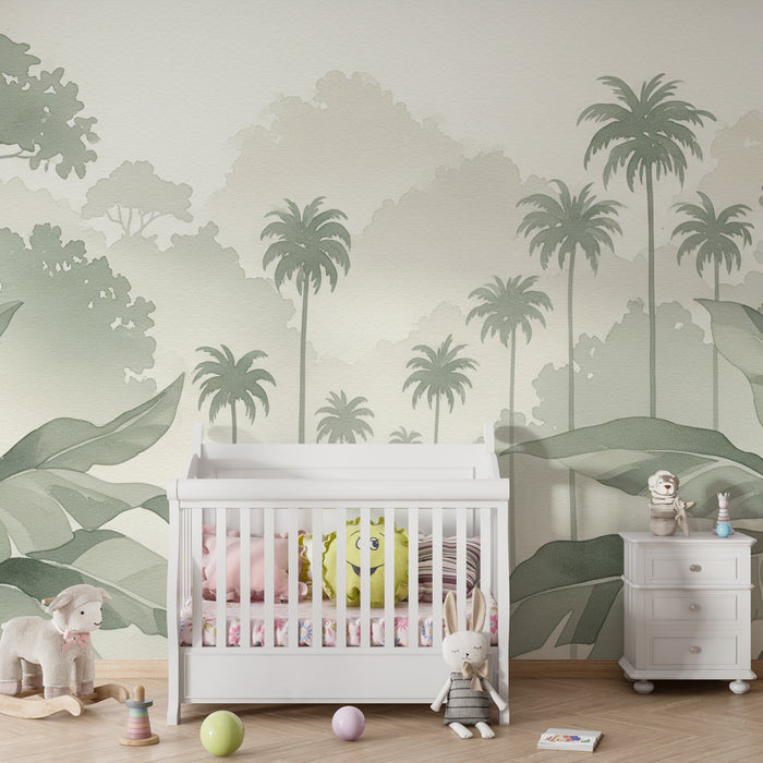 Papel de parede quarto bebê | Ήρεμο τροπικό τοπίο