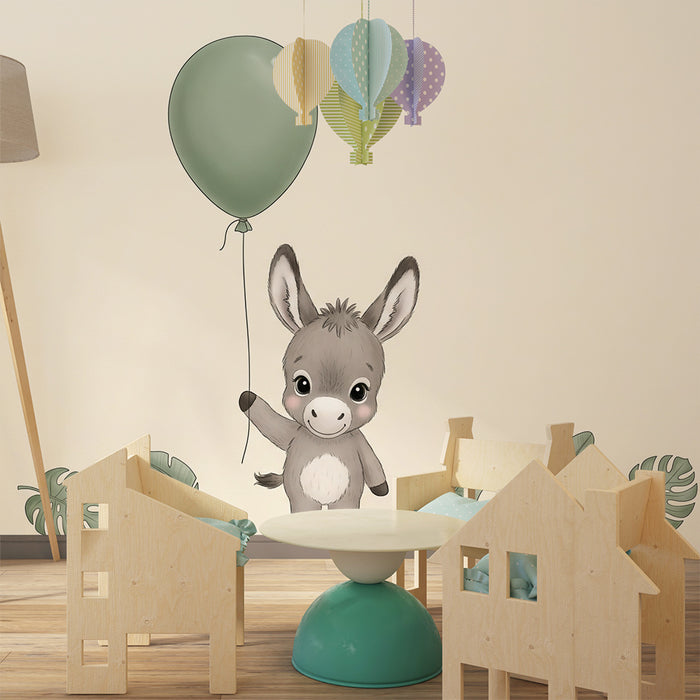 Paberi tapeet beebitoa | Õnnelik eesel väikese palliga