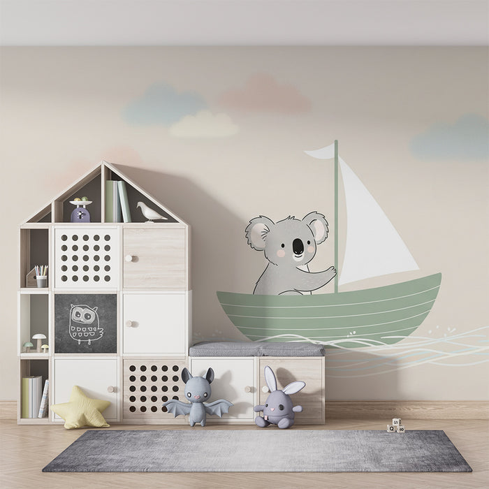 Tapeta dětského pokoje | Malý koala na lodi
