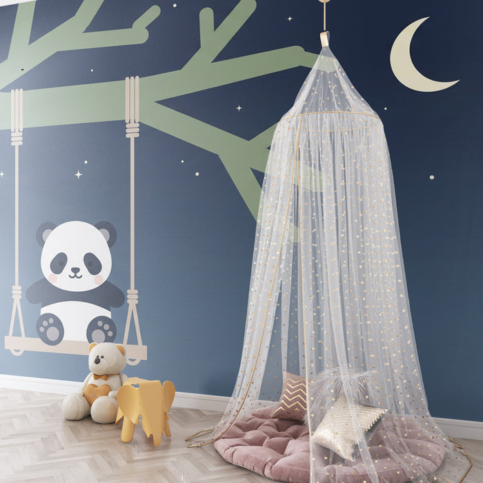 Paberi tapeet beebi tuba | Väike panda kiigel