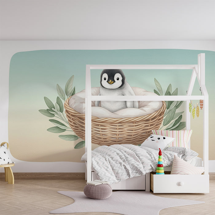 Barntapet | Liten pingvin i sitt bo