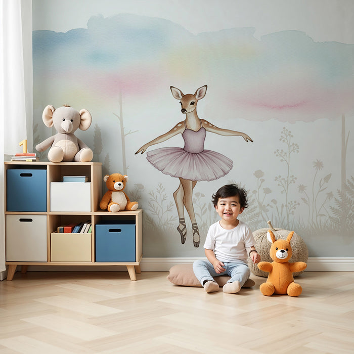 Papel de parede quarto bebê | Малка танцьорка елен в омагьосан свят