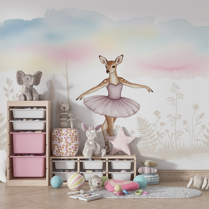 Papel de parede quarto bebê | Малка танцьорка елен в омагьосан свят