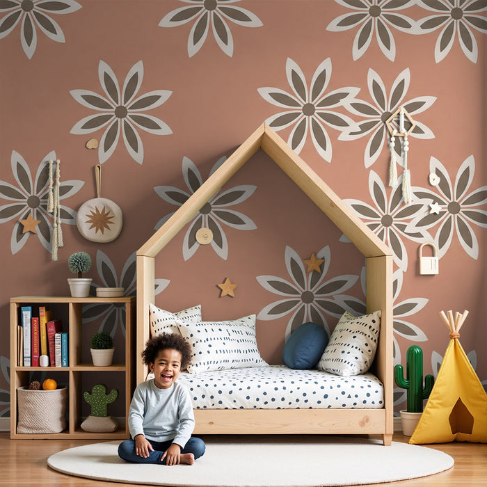 Tapet za bebe sobu | Male cvjetove s oštrim laticama