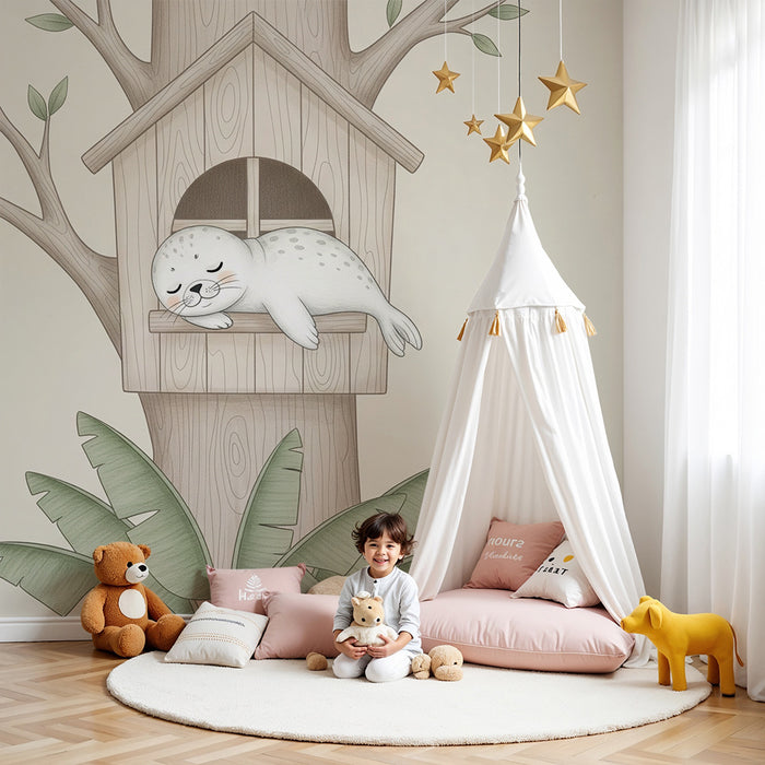 Nursery room wallpaper | Álmos fókusz egy fészekben