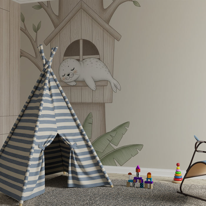 Nursery room wallpaper | Álmos fókusz egy fészekben